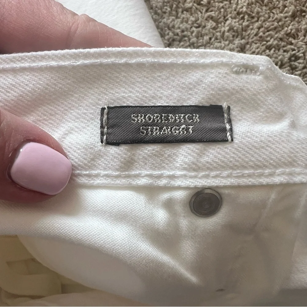 NWT J. Crew Point Sur White Denim Jeans Women’s Size 32 Shoreditch Strai…
